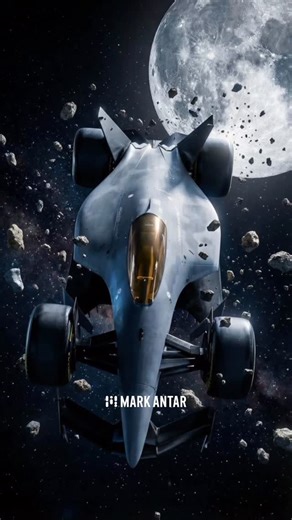 MARK ANTAR on Instagram: "F-22 inspired F1 car in space 🌖🇺🇸 - Car design, 3D modeling, 3D renders, AI edit by @mark.antardesign #F12026 #CarDesign #F1"