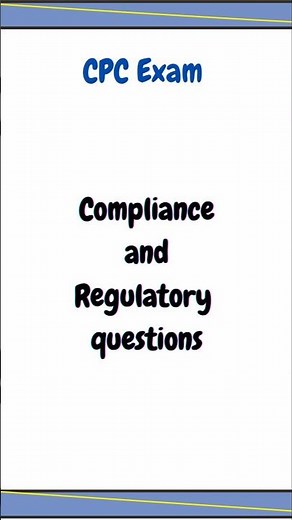 Medical Coding Compliance & Regulatory | CPC Exam Success Tips! #shorts