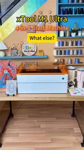 One appliance, endless possibilities! ✨👏 You want ONE machine that can do everything? Then take a look at this! 🏠 The xTool M1 Ultra is your complete creative studio in one device.💯 Whether you want to laser cut, cut with the plotter, emboss, draw or even print - you can switch seamlessly between the functions here. 🔥 Wood, acrylic, cardboard, vinyl, fabric, leather, felt, glass, metal... the list is endless! 🚀 Imagine realizing all your projects with just one machine. No more equipment cha