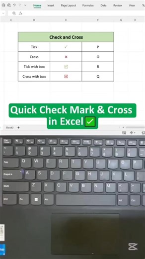 ✅❌ Add Check and Cross in Excel Like a Pro. Make your spreadsheets stand out with visual checkmarks and crosses , perfect for tracking progress, approvals, or task status. 📘 Easy steps professional look = Excel made smarter Try it today and give your data that clean, dynamic touch. #ExcelTips #ExcelHacks #DataProAIJourney #SpreadsheetDesign #LearnExcel #ProductivityTools #ExcelForBeginners #DataSkills #OfficeTips #WorkSmarter | DataPro AI Journey