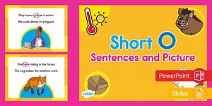 First Grade Short O Sentence and Picture PowerPoint & Google Slides