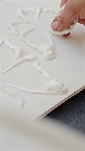 DIY Texture Paste Butterfly Wall Art | Minimal Monochrome Canvas