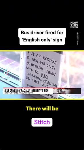 Bus drivers need to worry about driving not who’s speaking what language