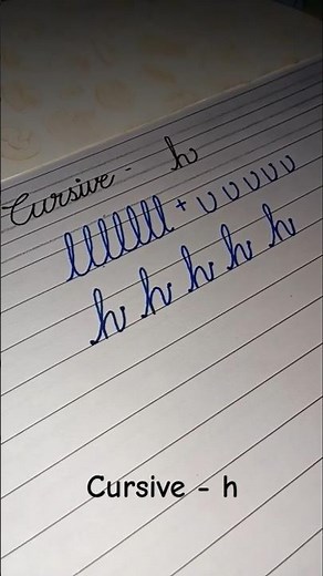 How to write cursive "h"✍️#shorts #handwriting #calligraphy #lettering #youtubeshorts#cursivewriting