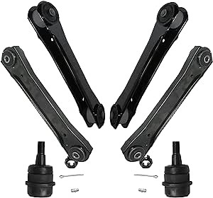 Detroit Axle - Front Upper and Lower Control Arms w/Upper Ball Joints Replacement for 1997-2006 Jeep Wrangler TJ - 6pc Set