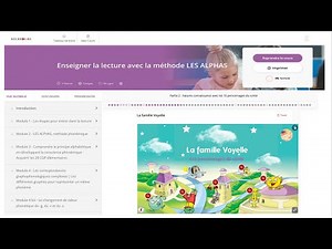 Formation en ligne "Enseigner la lecture avec la méthode LES ALPHAS"