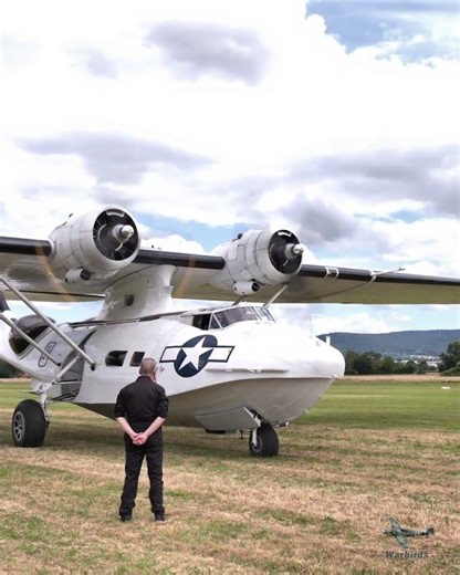 PBY Catalina “Miss Pickup” Engine Start & Turnaround 🔥 Airshow Gelnhausen