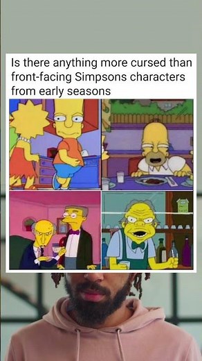 Front-facing Simpsons characters are cursed