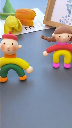 Cute Clay Doll Making | Easy Clay Art for Kids | Clayart #clayart