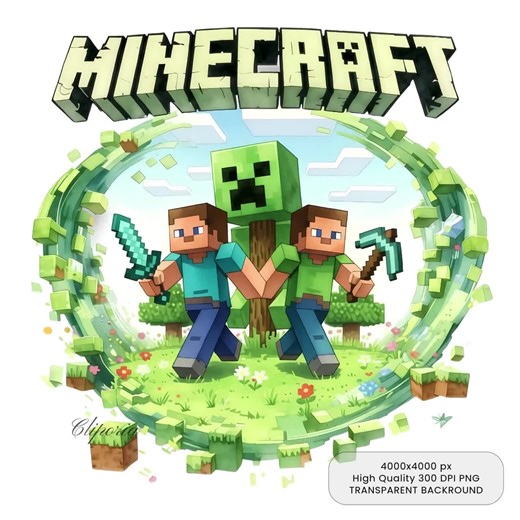 Mine Character PNG Clipart | Pixel Gamer Mining Art | Kids Birthday Party Decor | Transparent Background | Instant Digital Download - Etsy