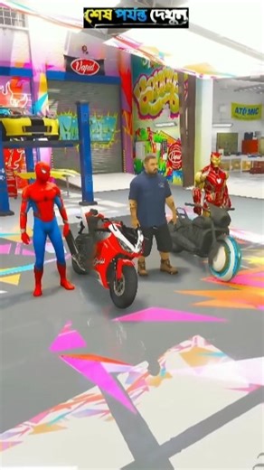 Spider-Man vs Iron Man Bike Battle in GTA 5! 🕷️🔥