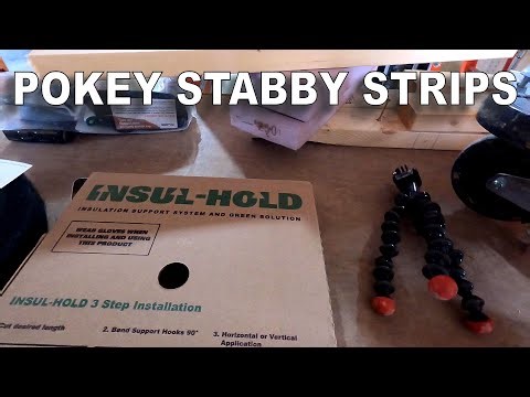 Insulating a Post Frame Building ― Installing Pokey Stabby Strips