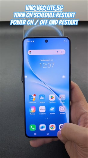 VIVO V60 Lite 5G Turn on Schedule Restart Power on / off and Restart