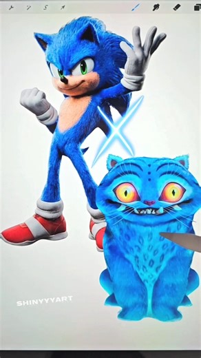 💙 Sonic x Derpy #sonic #kpopdemonhunters #transformation #disney #art #sony #rumi #mira #zoey #derpy