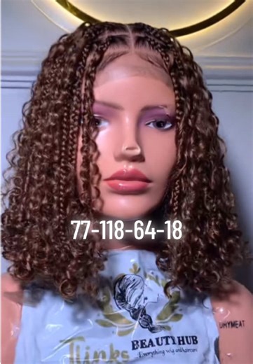 Perruque full lace tréssé dispo chez Bijou fashion