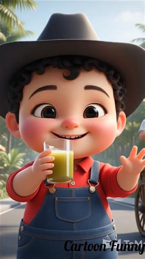 Cute Baby Eating Sugarcane Juice 🥤/#shorts #cartoonfunnyai #sugarcanejuice