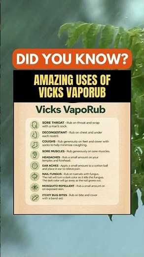 💡Vicks VapoRub Hacks You’ll Love!
