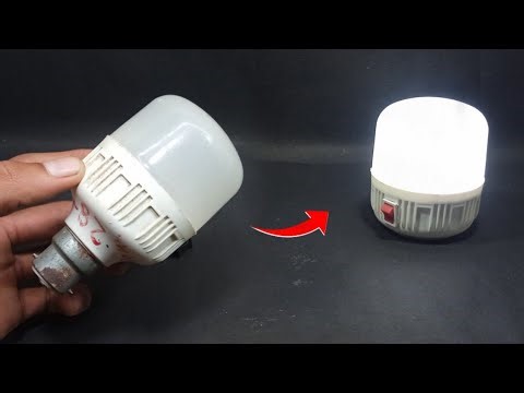 DIY Emergency Lamp Using Old Led Bulb.