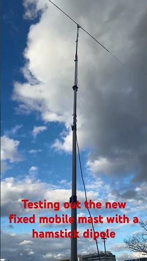 Testing out the Max-Gain MK-4-HD 25’ mast with a hamstick dipole on 20 meters with the Xiegu G90.