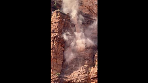 Small Rock Slide at Zion National Park