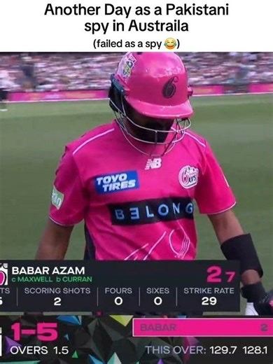 babar azam the failed spy!!!!! 😅😂 #babarazam #shorts #sg #cricket #bbl #trandingshorts #cricketlover