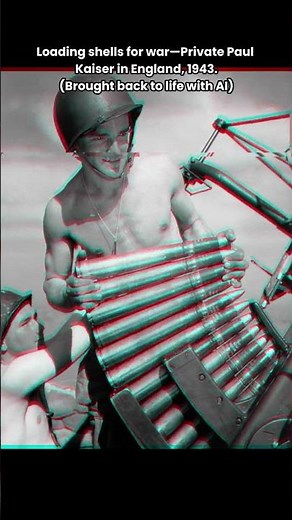 Colorized Historic WW2 Footage: Loading Bofors Shells in England – 1943 #wwii #usarmy