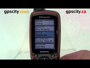 Garmin GPSMap 62S map screen with GPS City