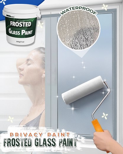 Say goodbye to blinds and hello to beautiful privacy! Transform any glass surface with our Privacy Paint — elegant, light-filled, and totally peep-proof. ✨ Want privacy without sacrificing natural light? Our Privacy Paint Frosted Glass Paint is your stylish solution. This water-based, quick-drying formula creates a translucent frosted finish that blocks unwanted views while letting soft daylight shine through. Perfect for windows, shower doors, cabinets, and more! 🖌️ Easy to apply — just brush 