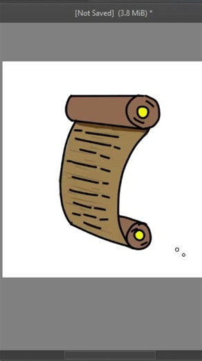 How to draw a scroll in krita #krita #tutorial #meme #howto #viral #trending #ytshorts #feedshorts