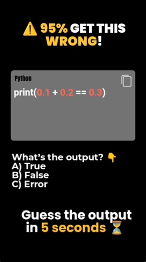 Guess the Output # 13 🤯 Python Trick Question #Shorts