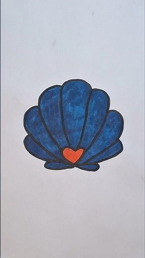 Clam shell Drawing||easy clam shell Drawing||simple Drawing||Drawing and coloring||coloring Art||