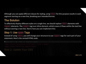 How to Add Different Styles to Different Parts of a Line in HTML?