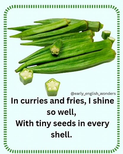 “I Am a Ladyfinger” 💚 | Okra Rhyme for Kids | Vegetable Poem | Early English Wonders