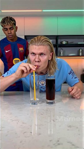 Yamal Watched Haaland Struggle With Juice 😂 #football #haaland #parody