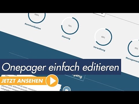 Moderne Onepager-Vorlagen einfach editieren