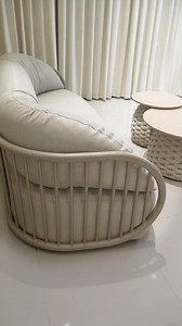 This outdoor sofa and two-table setup transforms patios and gardens into inviting spaces for coffee, conversations, and quiet breaks 🥰 Outdoor Sofa 802022 Outdoor Table 800909 & 800910 | Furniture Republic
