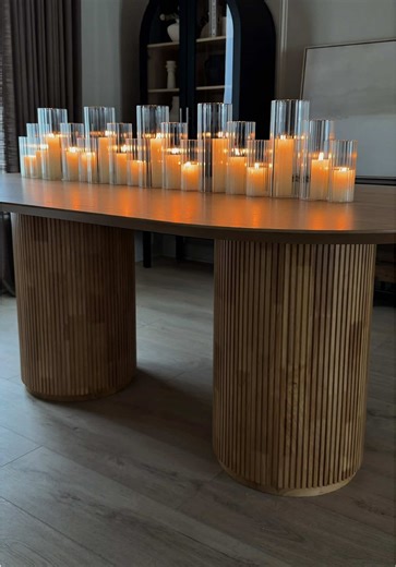 Chita Coral Fluted Oval Dining Table for Modern Homes