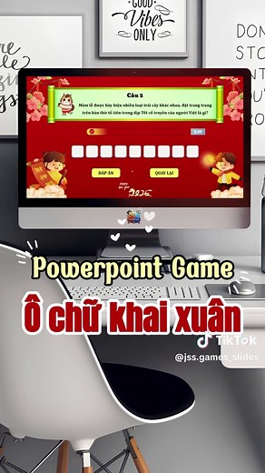 Trò Chơi Ô Chữ PowerPoint Khai Xuân 2026
