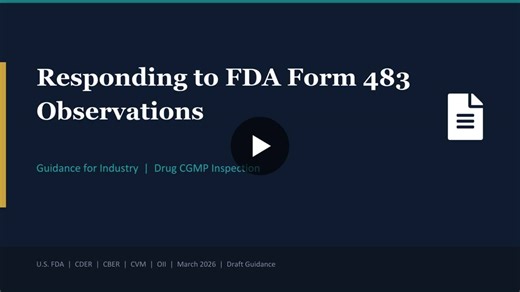 FDA 483 Response Guidance: 18-Point Summary | MURUGESAN PALANIVELU posted on the topic | LinkedIn