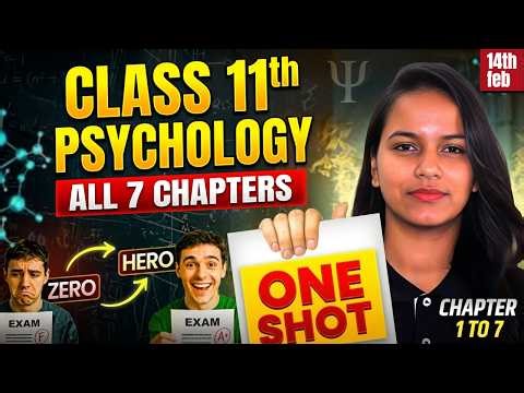 Class 11 Psychology Full Syllabus Marathon 2026 | All 8 Chapters One Shot Live by Savvy Ma'am