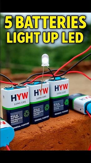 5 Batteries = Powerful LED Light 💡 | Crazy Science Experiment!