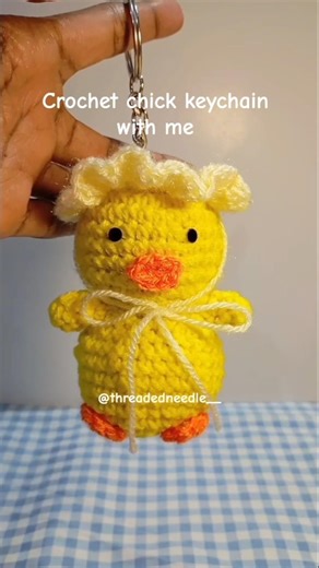 crochet chick keychain tutorial #crochet #crochetkeychain #crochettutorial #crochetpattern #art #diy