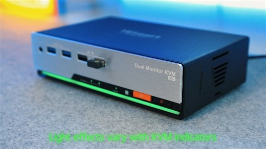 Watch TESmart 8K HDMI KVM Switch 2 Monitors 2 PCs HKS202 M24 on Amazon Live