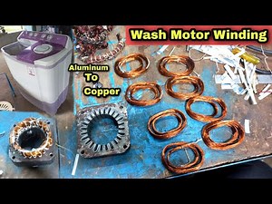 Washing Machine Motor Winding || Wash Motor Winding || How To Winding Washing Machine Motor