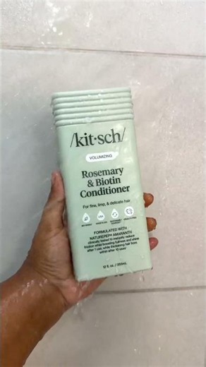 New wash day routine ✨ Using the Kitsch Rosemary & Biotin Shampoo + Conditioner for fuller-looking,