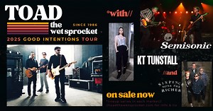 🔸2025 Good Intentions Tour🔸 Tickets VIP upgrades are on Sale Now ✌ https://toadthewetsprocket.com/on-tour/ #TOAD2025 #GoodIntentionsTour | Toad the Wet Sprocket