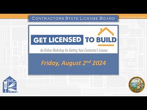 Get Licensed to Build Workshop 8-2-2024