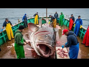 Unbelievable Giant Grouper Caught 🎣 Hundreds of Fish Pulled Up from the Deep Sea