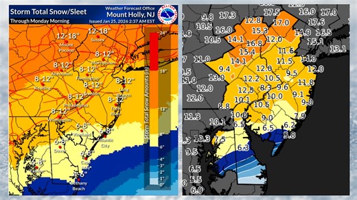 These 5 maps show how big snow, ice storm walloped N.J. this weekend