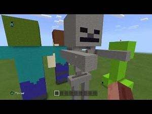 Minecraft how to build a Skeleton statue